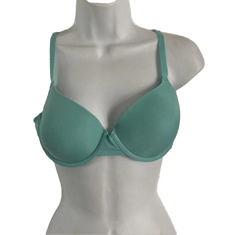 Ellen Tracy 59983P2 Underwire Bra Women Sz 38B Green Lightly Padded T Shirt Bra